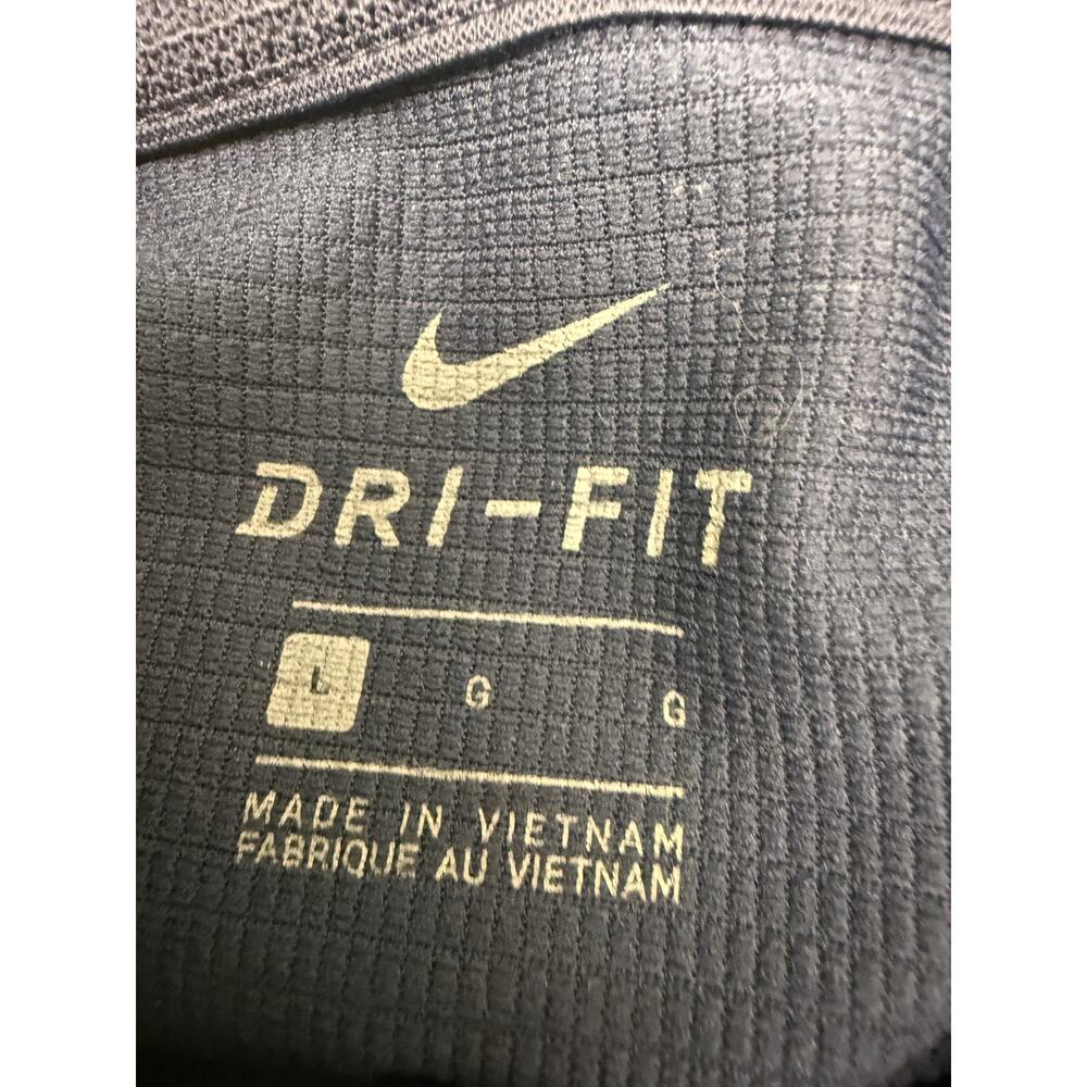 Mens Nike Polo Shirt Blade Collar Dri-Fit Performance Golf Sz L Collared Blue - Picture 2 of 4